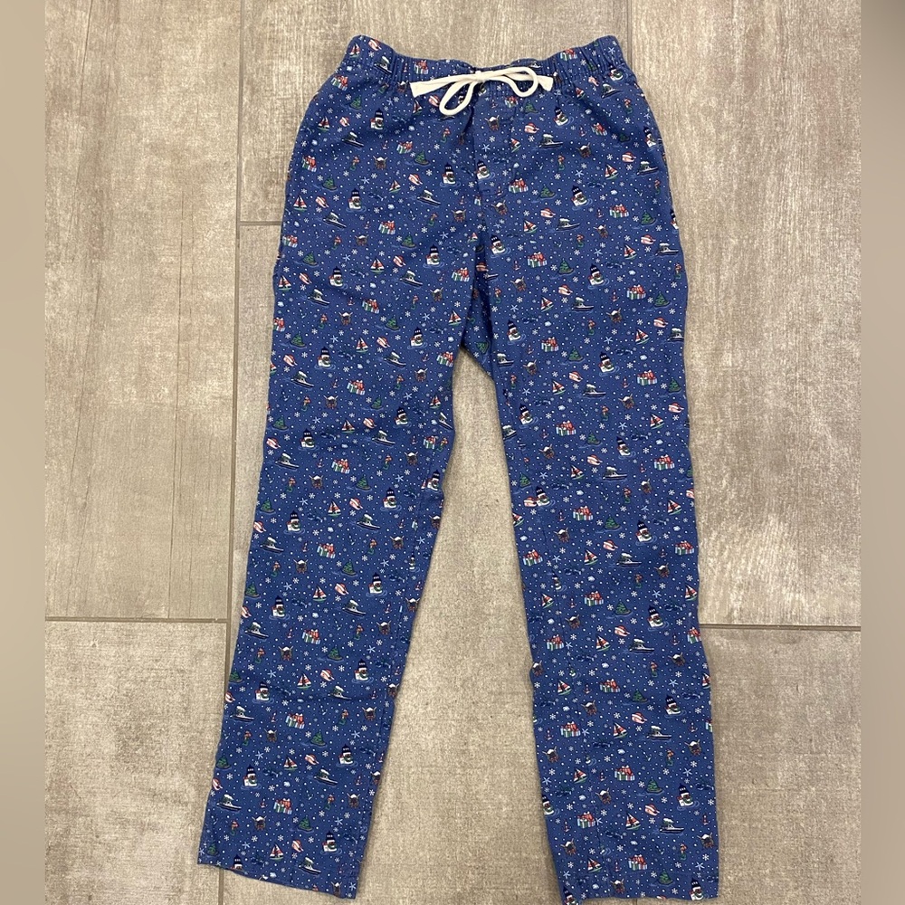 Blue Patterned Jogger Pants